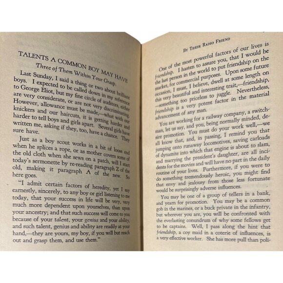 Vintage 1929 Book "Messages To Boys" Radio Friend By E.R. Gurney Morality HC Vtg - Picture 9 of 16